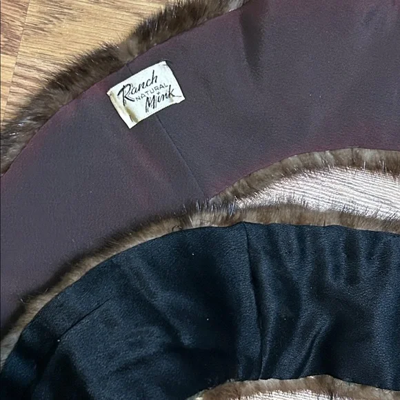 Vintage 2 mink fur hats and 2 mink fur collars - Picture 7 of 7